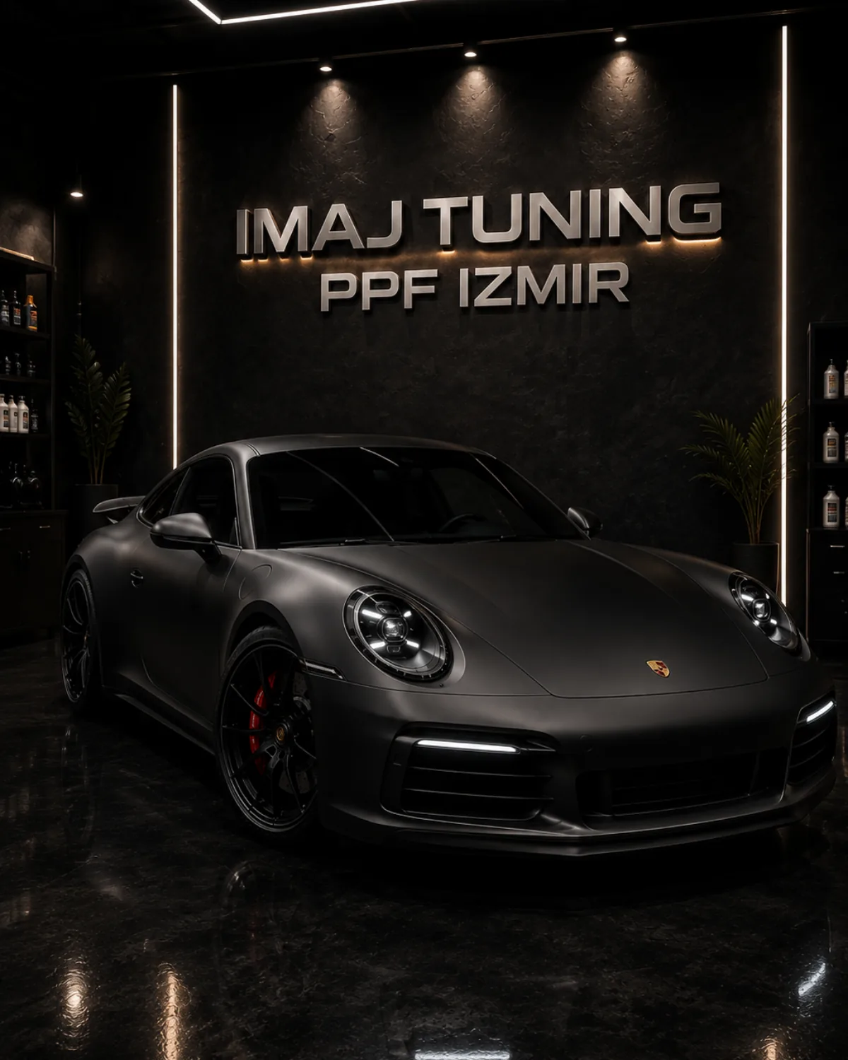 izmir ppf kaplama porsche 911 komple gövde stealth mat siyah
